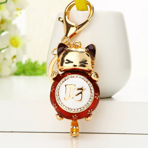 Creative Metal Rhinestone Camera Car Keychain For Women's Bag Pendant