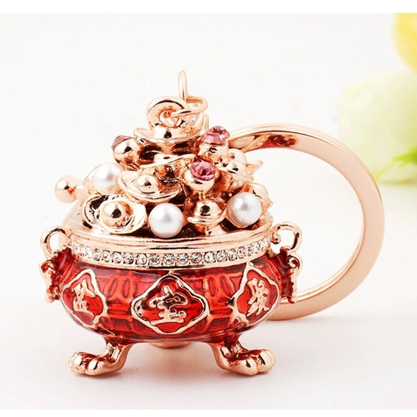 Creative Metal Rhinestone Camera Car Keychain For Women's Bag Pendant