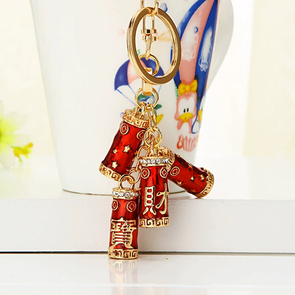Creative Metal Rhinestone Camera Car Keychain For Women's Bag Pendant