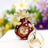 Creative Metal Rhinestone Camera Car Keychain For Women's Bag Pendant