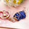 Creative Metal Rhinestone Camera Car Keychain For Women's Bag Pendant