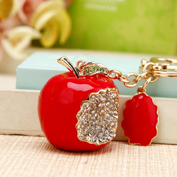 Creative Metal Rhinestone Camera Car Keychain For Women's Bag Pendant