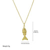 Creative Movable Microinlaid Zircon Small Fish Tropical Fish Pendant Necklace Copper Brass Electroplated