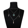 Creative Retro Simple Neck Chain Alloy Feather Pendant Multi-Layer Necklace Wholesale Nihaojewelry
