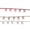 Creative Rhinestone Small Butterfly Anklet Alloy Claw Chain Tassel Foot Decoration With Inlaid Artificial Gemstones And Semi Precious Stones For Women