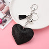 Creative Sequins Heart Pendant Tassel Key Chain Wholesale Gooddiy