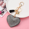 Creative Sequins Heart Pendant Tassel Key Chain Wholesale Gooddiy