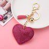 Creative Sequins Heart Pendant Tassel Key Chain Wholesale Gooddiy