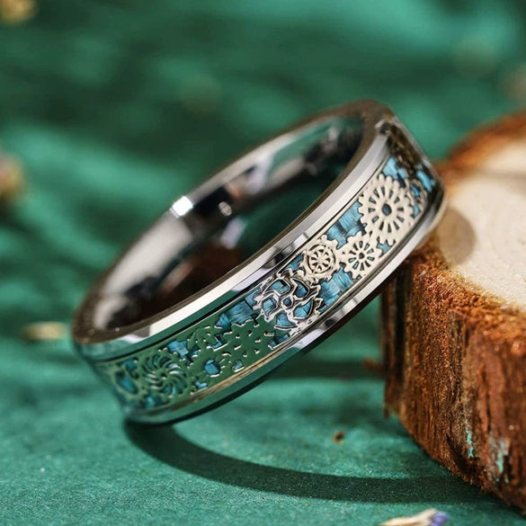Creative Silver Patch Ring In Stainless Steel For Sale