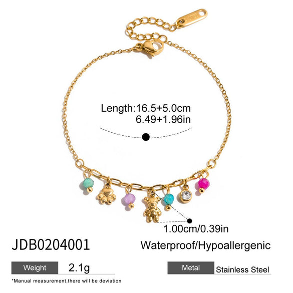 Creative Small Flower Goldplated Stainless Steel Bracelets For Women Jewelry Hand Accessories With Electroplating Processing