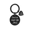 Creative Stainless Steel Round Keychain Pendant Fun Quirky Bag Charm Gift For Mom Personalized Style Award Commemoration Accessory