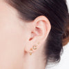 Creative Sunflower Geometry Earrings For Women With Silver Needle And Copper Electroplated Casual Fashion Jewelry
