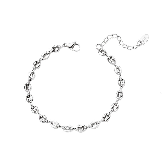 Creative Trendy Chain Jewelry Titanium Steel Bracelet For Women With Geometric Pattern And Electroplating Treatment