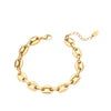 Creative Trendy Chain Jewelry Titanium Steel Bracelet For Women With Geometric Pattern And Electroplating Treatment