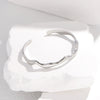 Creative Wave Shaped Opening Fashion Jewelry Bracelet For Women In Stainless Steel With Electroplating