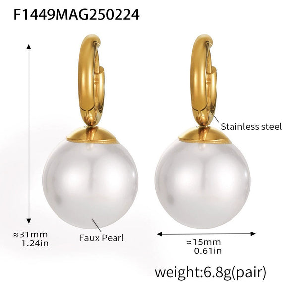 Crescent Shaped Double Layer Necklace And Texturised Bead Earrings Set In Titanium Steel With Lapis Lazuite Beads Light Luxury Style Electroplating Process