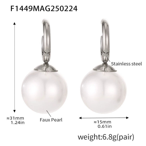 Crescent Shaped Double Layer Necklace And Texturised Bead Earrings Set In Titanium Steel With Lapis Lazuite Beads Light Luxury Style Electroplating Process