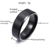 8mm Matte Stainless Steel Men'S Ring Simple Fashion Jewelry Wholesale