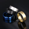 8mm Matte Stainless Steel Men'S Ring Simple Fashion Jewelry Wholesale