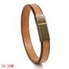 Accessories Trendy Men'S Bracelet Simple  Men'S Cowhide Bracelet Gloss Personalized Customized Stainless Steel Bracelet