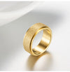 Cross-Border  Titanium Steel Frosted Spinning Ring Stainless Steel Silicon Carbide Plated K Gold Relieve Anxiety Decompression Ring