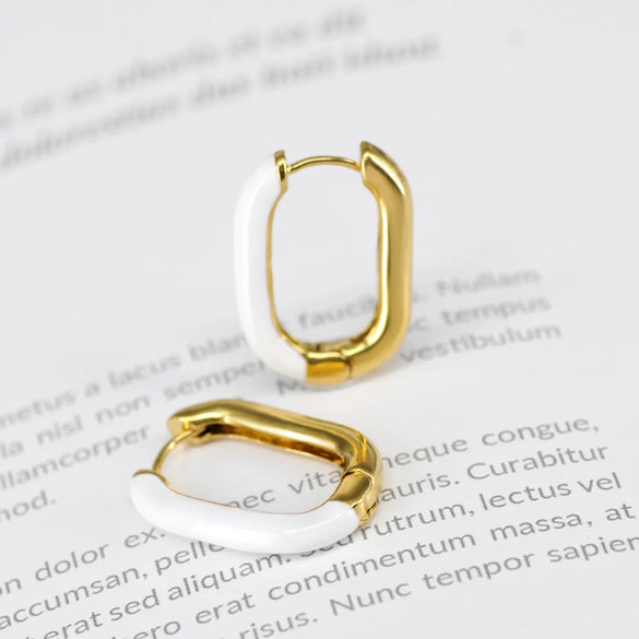 Cross-border Sterling Silver Needle French Celi Color Enamel Glaze Earrings For Women European And American Personalized Fashion Epoxy Ear Clips Earrings