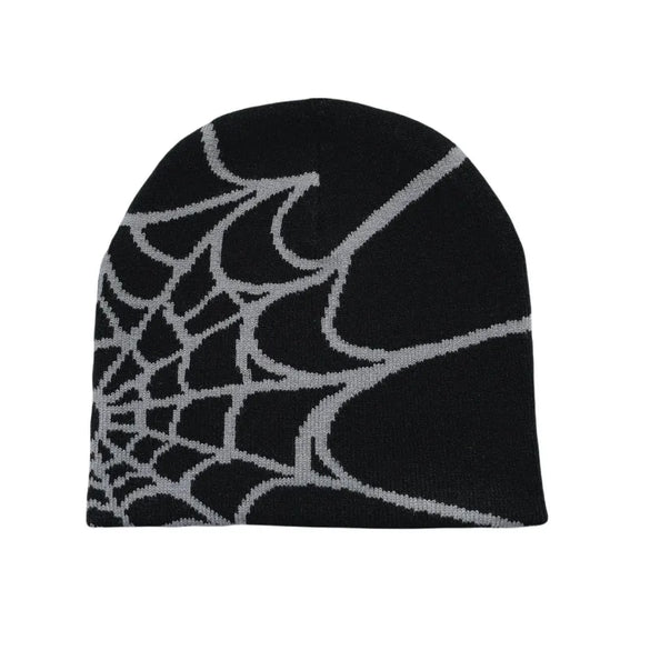 Cross-Border Hot Sale Personalized Pullover Hat Winter European And American Hot Selling Spider Web Jacquard Knitted Hat Men'S And Women'S Warm Hat Cold Hat