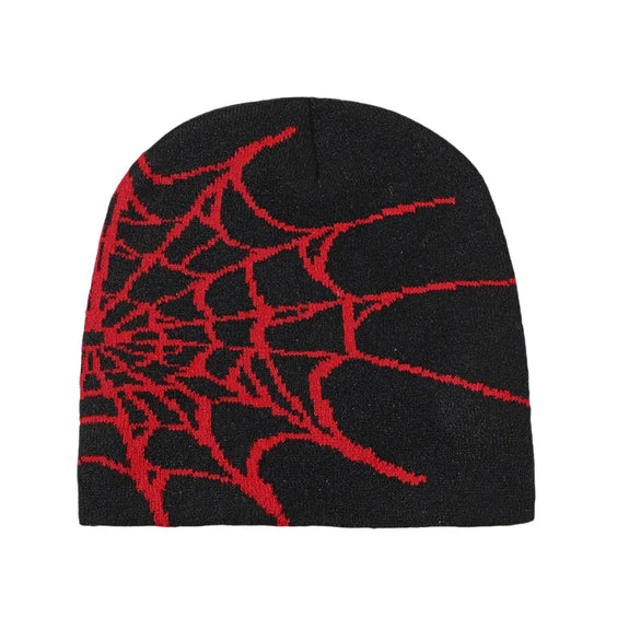Cross-Border Hot Sale Personalized Pullover Hat Winter European And American Hot Selling Spider Web Jacquard Knitted Hat Men'S And Women'S Warm Hat Cold Hat