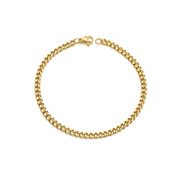 Simple Style U Shape 201 Stainless Steel No Inlaid Gold Plated Unisex Bracelets