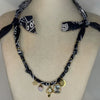 Cross Dopamine Titanium Steel Necklace Bracelet With Star Geometric Pendant Electroplated