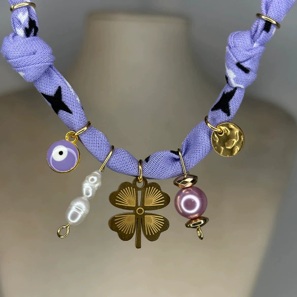 Cross Dopamine Titanium Steel Necklace Bracelet With Star Geometric Pendant Electroplated