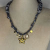 Cross Dopamine Titanium Steel Necklace Bracelet With Star Geometric Pendant Electroplated