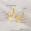 Cross Earrings Copper Simple Electroplated Unisex
