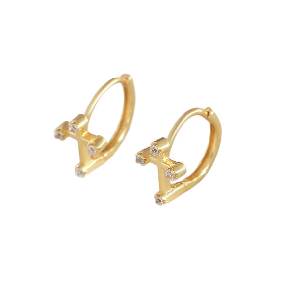 Cross Earrings Copper Simple Electroplated Unisex
