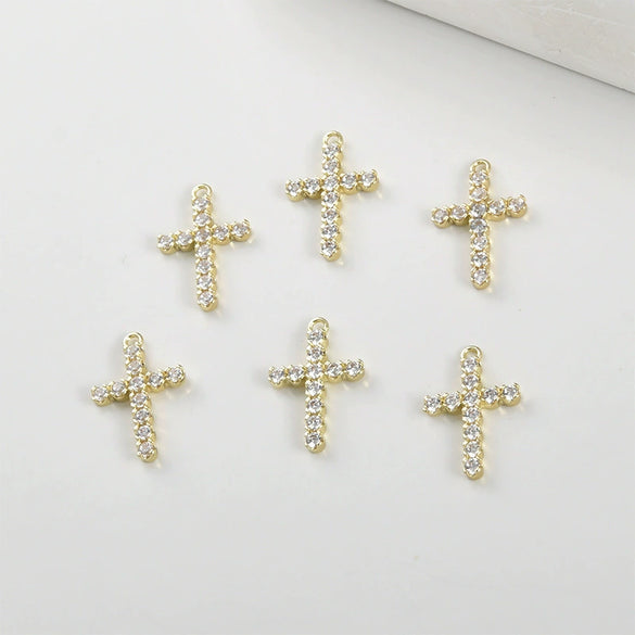 Cross Pendant Jewelry Accessories Copper Electroplating 14K Goldfilled Colorpreserving