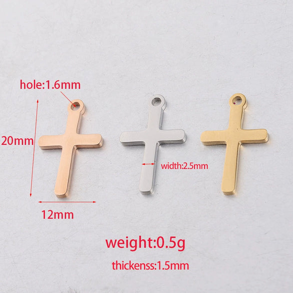 Cross Pendant Stainless Steel Diy Jewelry Accessories Fine Polishing