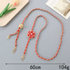 Crossbody Chain Adjustable Replacement Chain For Bag Artificial Leather Pearl Flower Semimanual Style