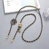 Crossbody Chain Adjustable Replacement Chain For Bag Artificial Leather Pearl Flower Semimanual Style
