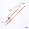 Crossbody Chain Adjustable Replacement Chain For Bag Artificial Leather Pearl Flower Semimanual Style