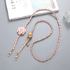 Crossbody Chain Adjustable Replacement Chain For Bag Artificial Leather Pearl Flower Semimanual Style