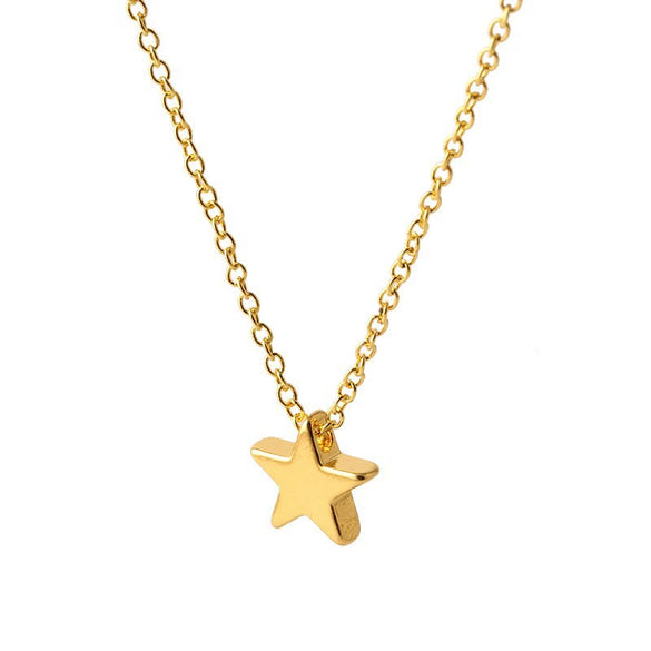 Cross-Border Jewelry Fashion Five-Pointed Star Necklace Star Pendant Clavicle Sweater Necklace For Women
