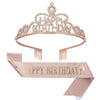 Crown Hairband Metal Hair Accessories With Letters Text Flower Pattern For Party