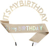 Crown Shoulder Strap Set Zinc Alloy Glitter Cloth Electroplating Bronzing Characters Party Headdress Decoration