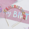 Crown Shoulder Strap Set Zinc Alloy Glitter Cloth Electroplating Bronzing Characters Party Headdress Decoration