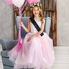 Crown Shoulder Strap Suit Satin Cloth Gilding Printing Ceremony