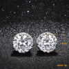 Crown Zircon Stud Earrings Copper Geometric Style Women's Ear Jewelry