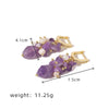 Crystal And Natural Pearl Handmade Geometric Light Luxury Women's Earrings