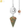 Crystal Quartz Pendulum For Prospecting And Healing With Electroplating Process
