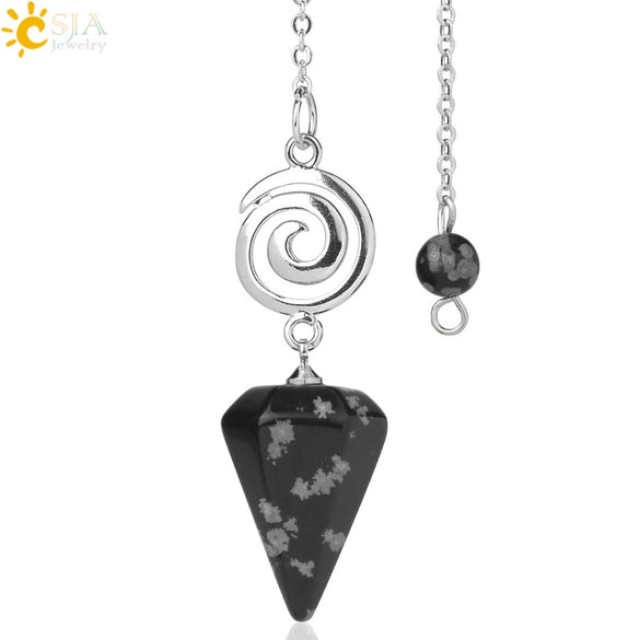 Crystal Quartz Pendulum For Prospecting And Healing With Electroplating Process