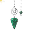 Crystal Quartz Pendulum For Prospecting And Healing With Electroplating Process